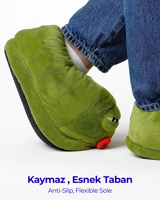 Pepe Kurbağa Peluş Terlik