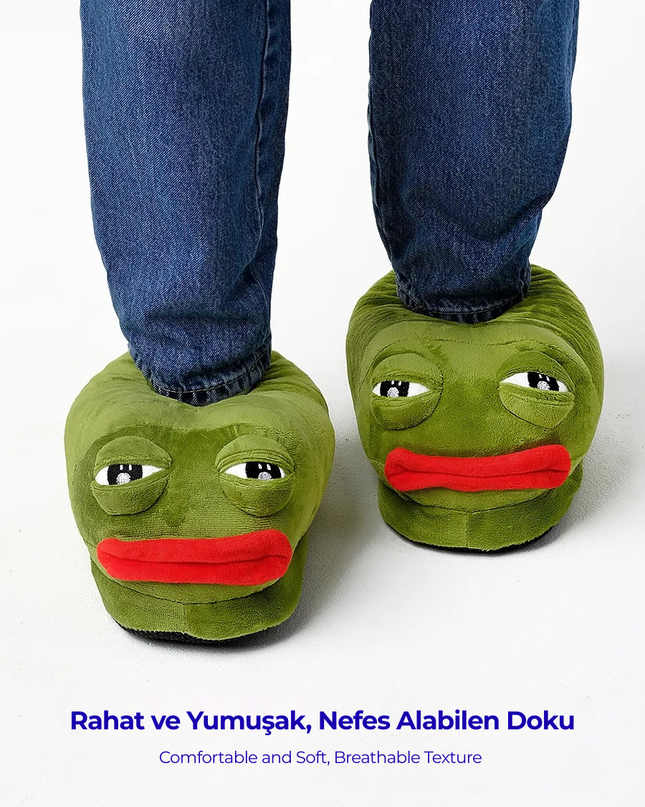 Pepe Kurbağa Peluş Terlik